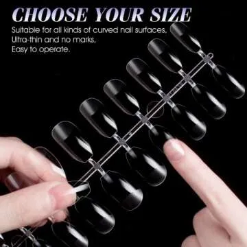 Gelike EC False Nail Tip Kit, Soft Gel Full Cover Nails Coffin Squoval for Soak Off Nail Extensions,...