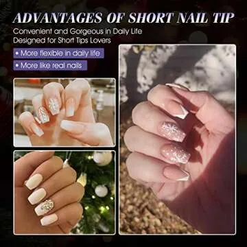 Gelike EC False Nail Tip Kit, Soft Gel Full Cover Nails Coffin Squoval for Soak Off Nail Extensions, Clear Gelly Tips Pre-buff PMMA False Press on Nail Tips, 12 Sizes, SHORT COFFIN SQUOVAL 240PCS