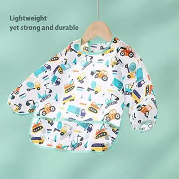 ElecMotive Waterproof Long Sleeve Bibs - 5 Pack for Toddlers