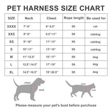 AMTOR Small Dog Harness with Leash Set, No Escape Easy Walk Puppy Harnesses for Training Walking, Step-in Reflective Soft Dogs Vest for XS S Medium Extra-Small Large Sized Dog(Pink,L)