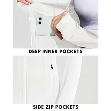 PINSPARK Women's Workout Jackets with Zipper Sport Gym Define Jacket Lightweight Full Zip Running At...