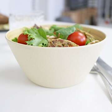 Naturally Chic Bamboo Fiber Bowls - Eco-Friendly Elegant Dining