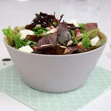 Naturally Chic Bamboo Fiber Bowls - Eco-Friendly Elegant Dining