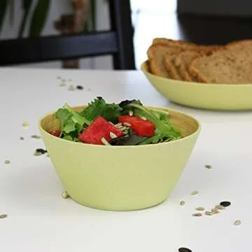 Naturally Chic Bamboo Fiber Bowls - Eco-Friendly Elegant Dining