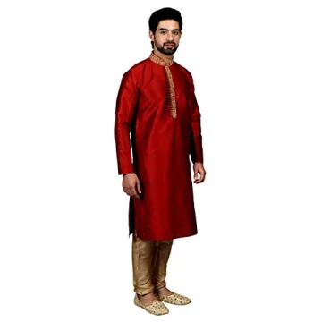 Tathastu Mens Kurta Pyjama Set Elegant Festive Wear