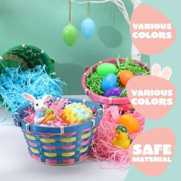 JOYIN Lightweight Easter Basket Set for Kids Party Favors