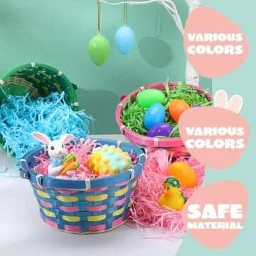 JOYIN Lightweight Easter Basket Set for Kids Party Favors
