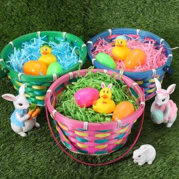JOYIN Lightweight Easter Basket Set for Kids Party Favors