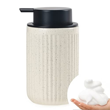 BosilunLife Ceramic Foaming Soap Dispenser - Stylish 12oz Refillable Solution for Your Home