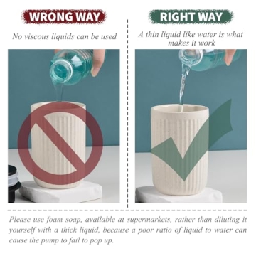 BosilunLife Ceramic Foam Hand Soap Dispenser - 12oz