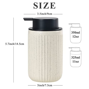 BosilunLife Ceramic Foam Hand Soap Dispenser - 12oz