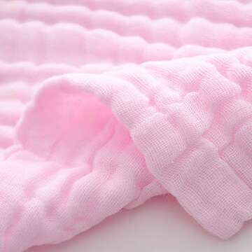 MUKIN Baby Washcloths - Natural Cotton Baby Wipes - Soft Newborn Baby Face Towel for Sensitive Skin- Baby Registry as Shower, 10 Pack 12x12 inches