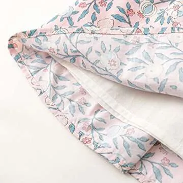 Curipeer Baby Girls Long Sleeve Floral Dress Flower Printed Smock Toddler Ruffle Dress for Autumn and Spring Pink 5T