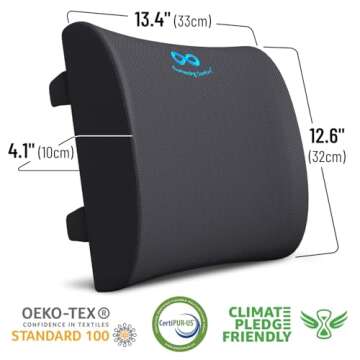 Everlasting Comfort Lumbar Support Pillow - Posture and Back Pain Relief
