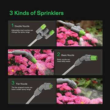 VIVOSUN Pump Sprayer 1 Gallon - Multi-Functional Spray Bottle with 3 Nozzles and Adjustable Strap