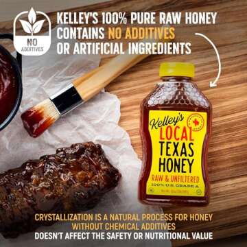 Kelley's Local Texas Raw & Unfiltered Honey 32 Ounce