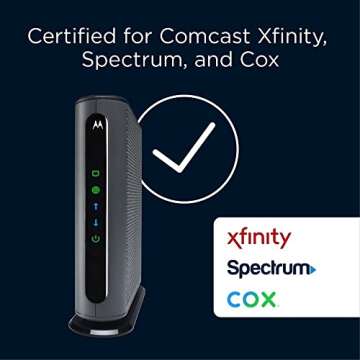 MOTOROLA 16x4 Cable Modem, Model MB7420, 686 Mbps DOCSIS 3.0, Certified by Comcast XFINITY, Charter ...