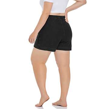 Plus Size Stretch Denim Shorts for Summer by ZERDOCEAN