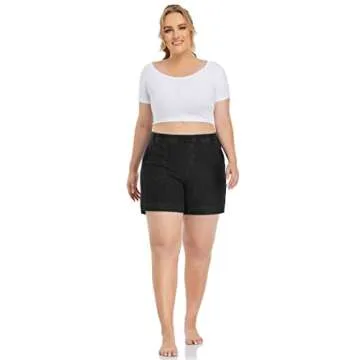 Plus Size Stretch Denim Shorts for Summer by ZERDOCEAN
