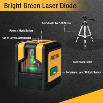 Buy PREXISO Laser Level with Tripod and 100Ft Range