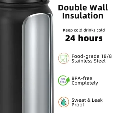 Fanhaw 20 Oz Leak Proof Stainless Steel Water Bottle