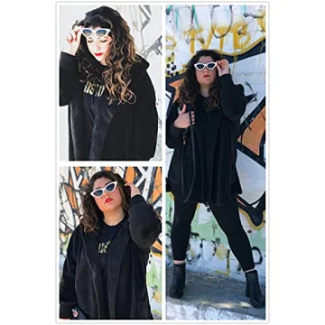 Dokotoo Women’s Fuzzy Winter Open Front Fleece Cardigan