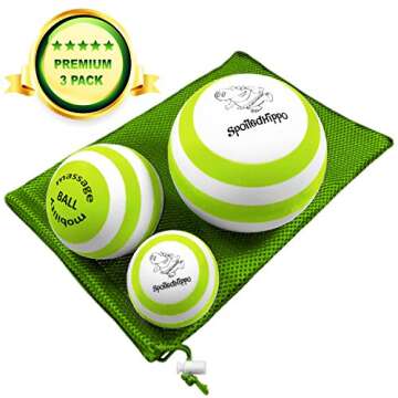 Massage Ball Set - 3 Foam Balls for Deep Tissue Muscle Relief and Recovery