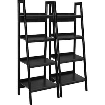 Ameriwood Home Lawrence Ladder Bookcase - Modern Design