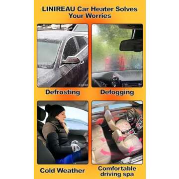 BEVECK Car Heater, Portable 12v 150 W Car Heater and Defroster, Car Heater That Plugs Into Cigarette Lighter