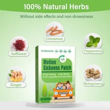 KUNHAOH Motion Sickness Patches for Effective Travel Relief