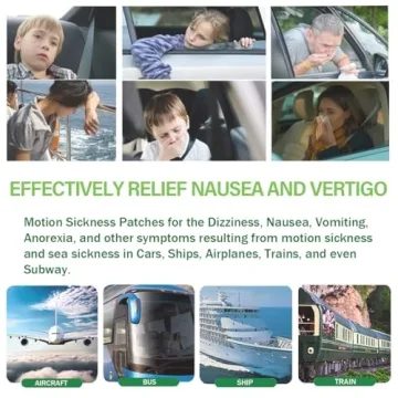 KUNHAOH Motion Sickness Patches for Effective Travel Relief