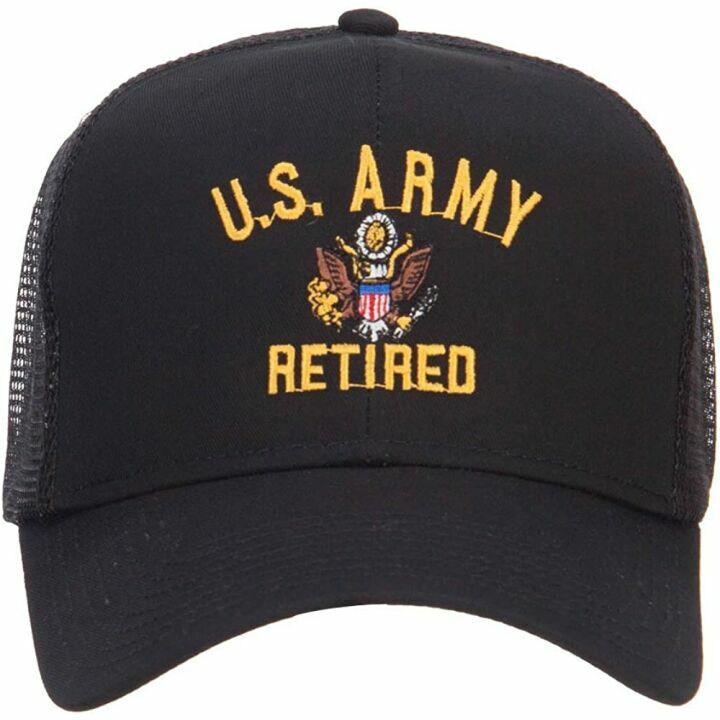 US Army Retired Embroidered Mesh Cap - Stylish Design