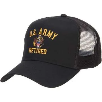 US Army Retired Embroidered Mesh Cap - Stylish Design