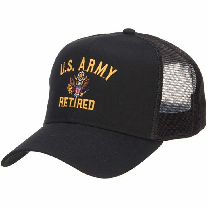 US Army Retired Embroidered Mesh Cap - Stylish Design