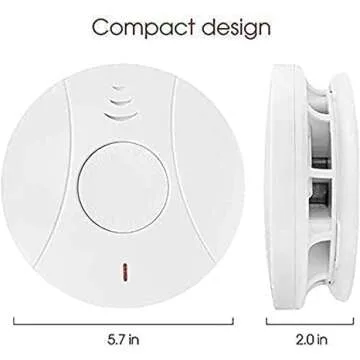 3 Pack Photoelectric Smoke and Carbon Monoxide Detector, Smoke Alarm Sealed-in 10 Year Lithium Battery-Operated (White)