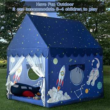 Kids Play Tent Rocket Space Indoor Playhouse for Fun