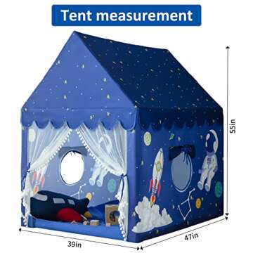 Kids Play Tent Rocket Space Indoor Playhouse for Fun