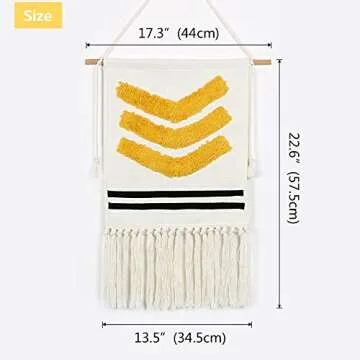 Alynsehom Boho Macrame Wall Hanging Tapestry for Chic Decor