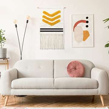 Alynsehom Boho Macrame Wall Hanging Tapestry for Chic Decor