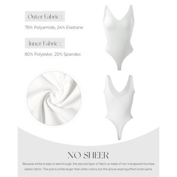 SUUKSESS Women's V Neck Backless Bodysuit - Perfect for Any Occasion