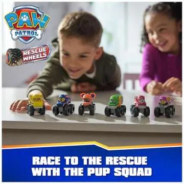 Paw Patrol: Rescue Wheels, 6-Piece Pup Squad Racers, Toy Cars Gift Set, Kids Toys for Boys & Girls A...