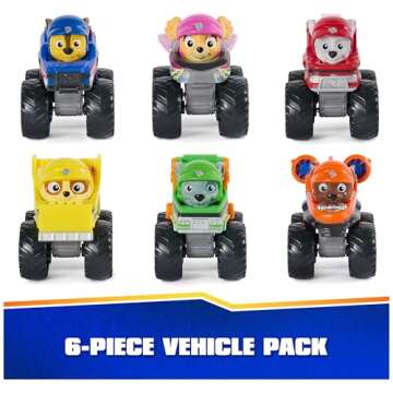 Paw Patrol: Rescue Wheels, 6-Piece Pup Squad Racers, Toy Cars Gift Set, Kids Toys for Boys & Girls Ages 3 and Up