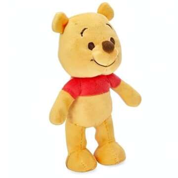 Disney Store Official Pooh nuiMOs Plushie - Soft Plush with Embroidered Features, Poseable Hands & Turning Head, Magnetic Hands for Holding, 6 Inches, Dress Up with nuiMOs Outfits