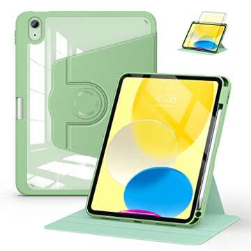 Soke iPad Pro 12.9 Case 2022 2021 with Pencil Holder - [Full Body Protection + 2nd Gen Apple Pencil ...