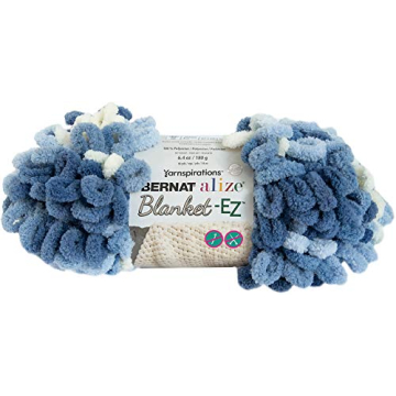 Bernat Alize Blanket-EZ Yarn | Denim Blues for Cozy Projects