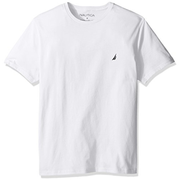 Nautica Men's Solid Crew Neck T-Shirt, Bright White - XS
