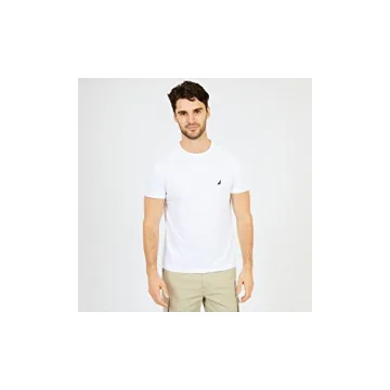Nautica Men's Crew Neck T-Shirt in Bright White