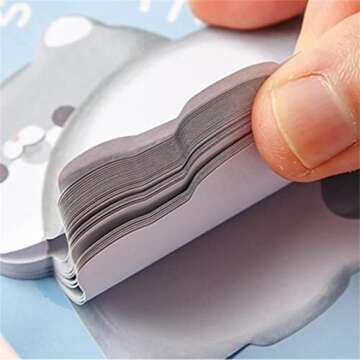 Super Cute Sticky Notes, Self-Stick Note Pads, Kawaii Colorful Sticky Notes, Easy to Post for Studying Home Office School, 4 Styles/360 Sheets (Animal Shapes)
