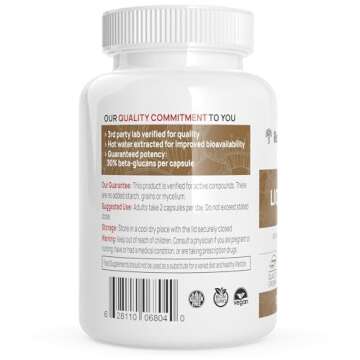 Lions Mane Mushroom Cognition Capsules (120 Capsules) Lions Mane Mushroom Powder Extract Capsules | Brain Supplement, Brain Vitamins, Focus Supplement