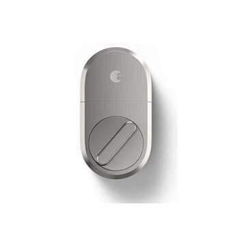 August Home Smart Lock + Connect Wi-Fi Bridge, Satin Nickel, Works with Alexa, Keyless Home Entry fr...